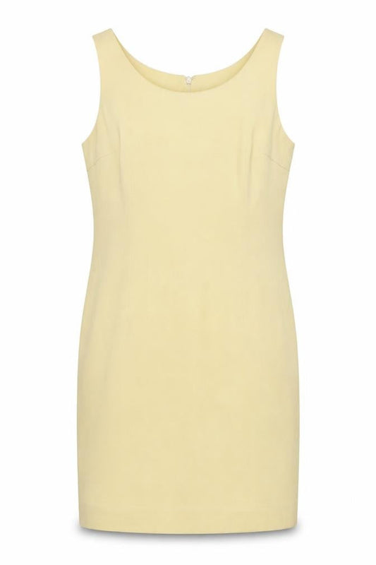 Jigsaw Women’s Beige Sheath Wool Dress Size 14 Sleeveless Workwear