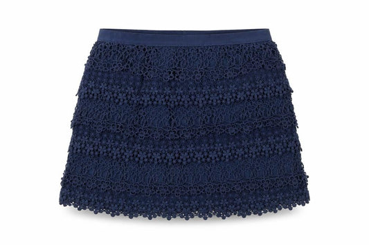 Ralph Lauren Girls Blue Lace Floral A-Line Skirt Size 14 Years