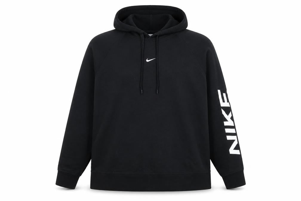 Nike Men's Black Dri-FIT Pullover Hoodie Large Cotton Blend