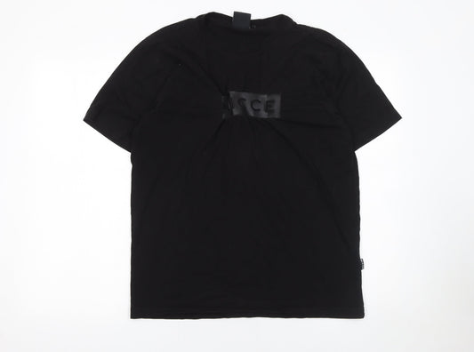 Nicce Men's Black Short Sleeve Cotton Logo T-Shirt Size S