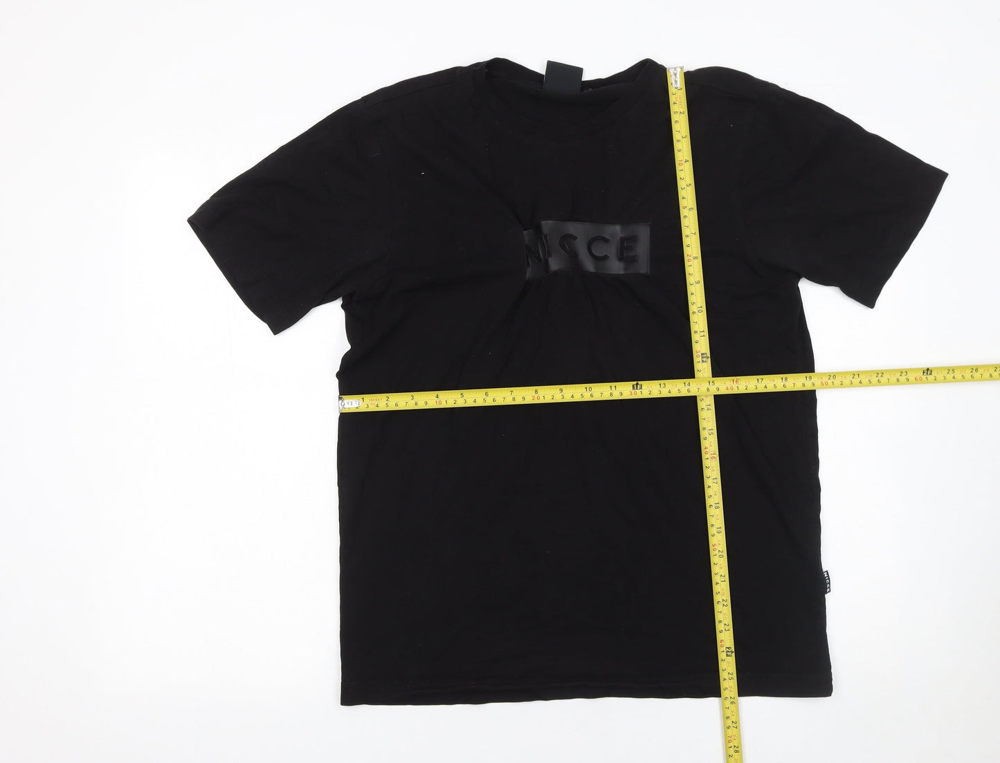 Nicce Men's Black Short Sleeve Cotton Logo T-Shirt Size S