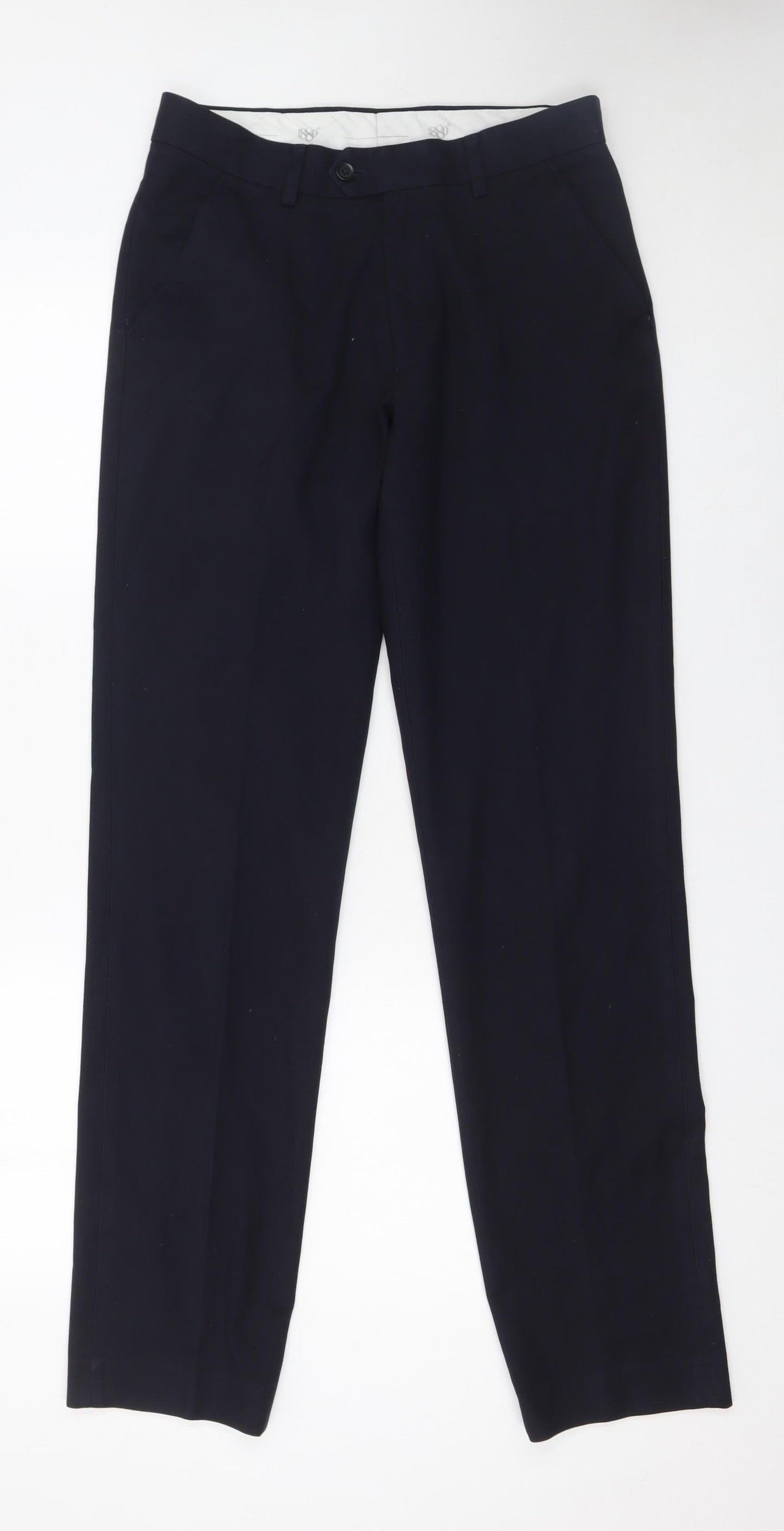 1880 Club Men's Blue Regular Fit Chino Trousers 31L