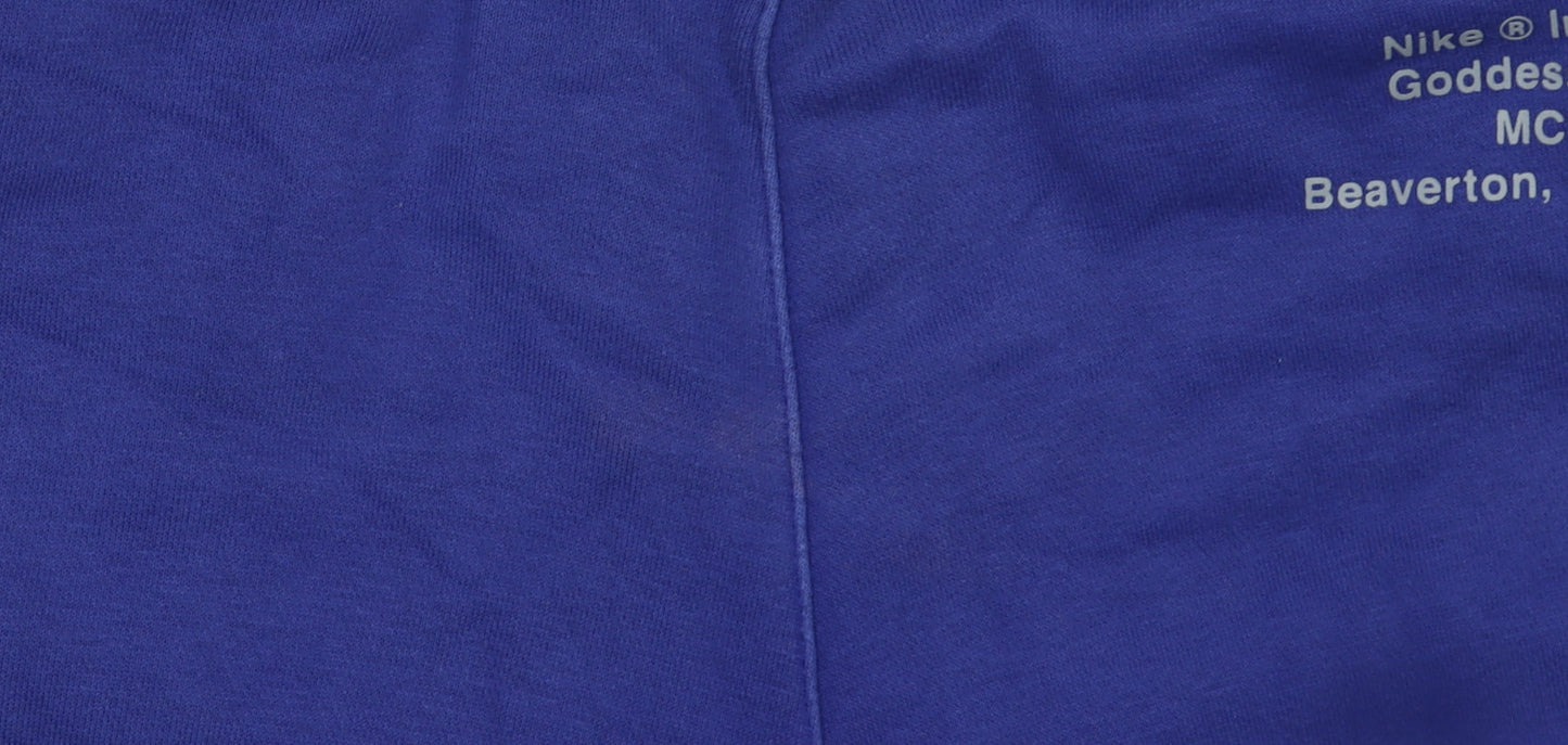 Nike Men's Blue Jogger Trousers Size S Elastic Waist Fleece