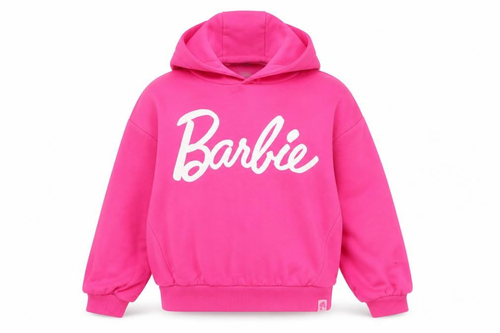 Barbie Girls Pink Hoodie 10-11 Years 146cm Cotton Blend Pullover