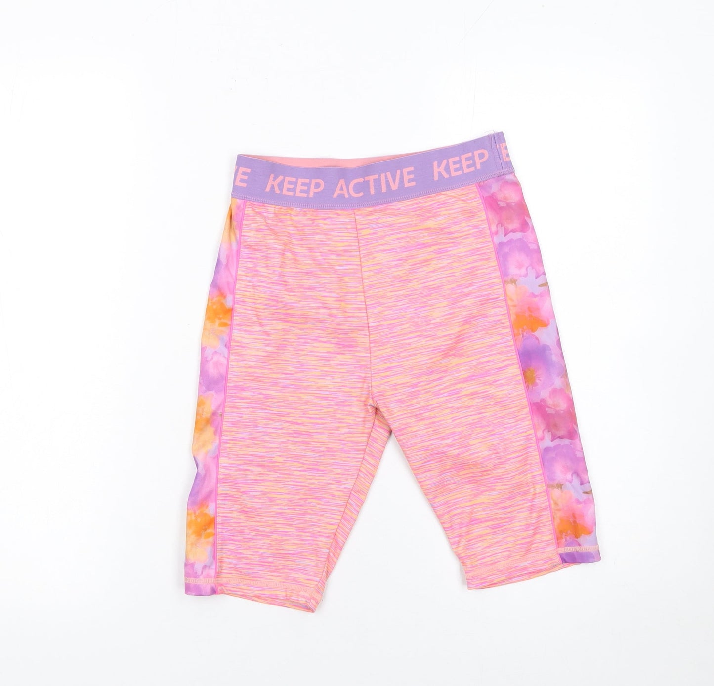Dunnes Stores Girls Pink Biker Activewear Shorts 26in Waist