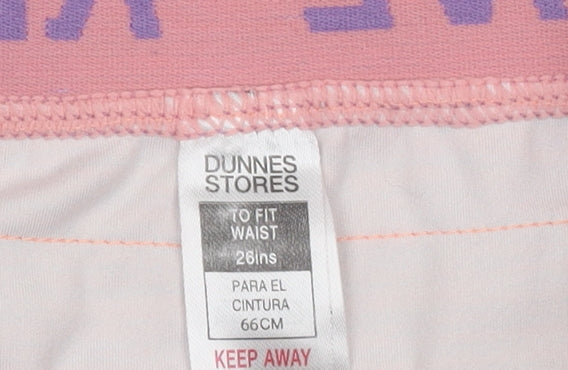 Dunnes Stores Girls Pink Biker Activewear Shorts 26in Waist