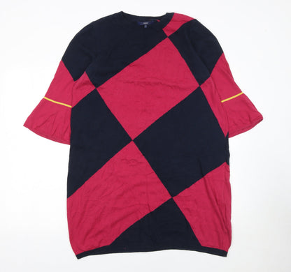 Next Women’s Argyle Knit Shift Dress Multicoloured Size 18