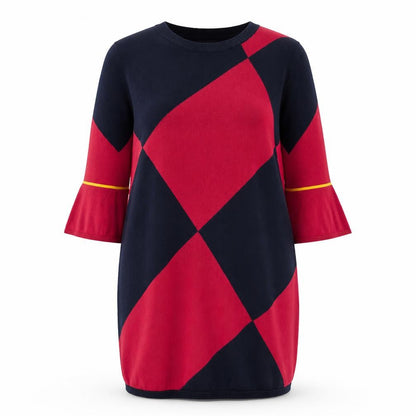 Next Women’s Argyle Knit Shift Dress Multicoloured Size 18