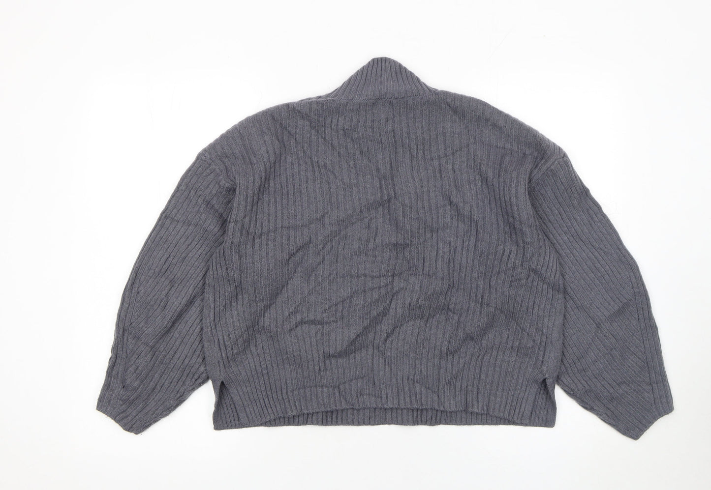 River Island Women's Grey High Neck Knit Jumper Size S