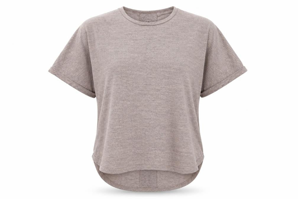 New Look Womens Beige Knit Lace-Up Back Short Sleeve Jumper L
