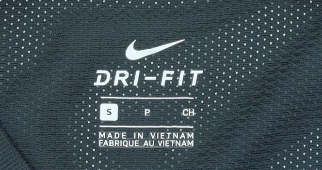 Nike Boys Blue Black Dri-Fit Short Sleeve Athletic T-Shirt Size S