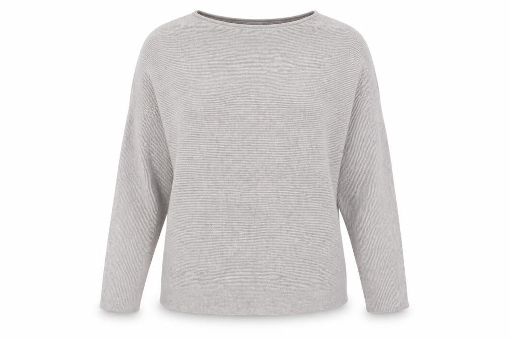 H&M Women Beige XS Boat Neck Long Sleeve Pullover Jumper