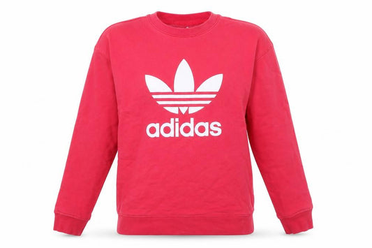 Adidas Women's Pink Crew Neck Pullover Sweatshirt UK 8