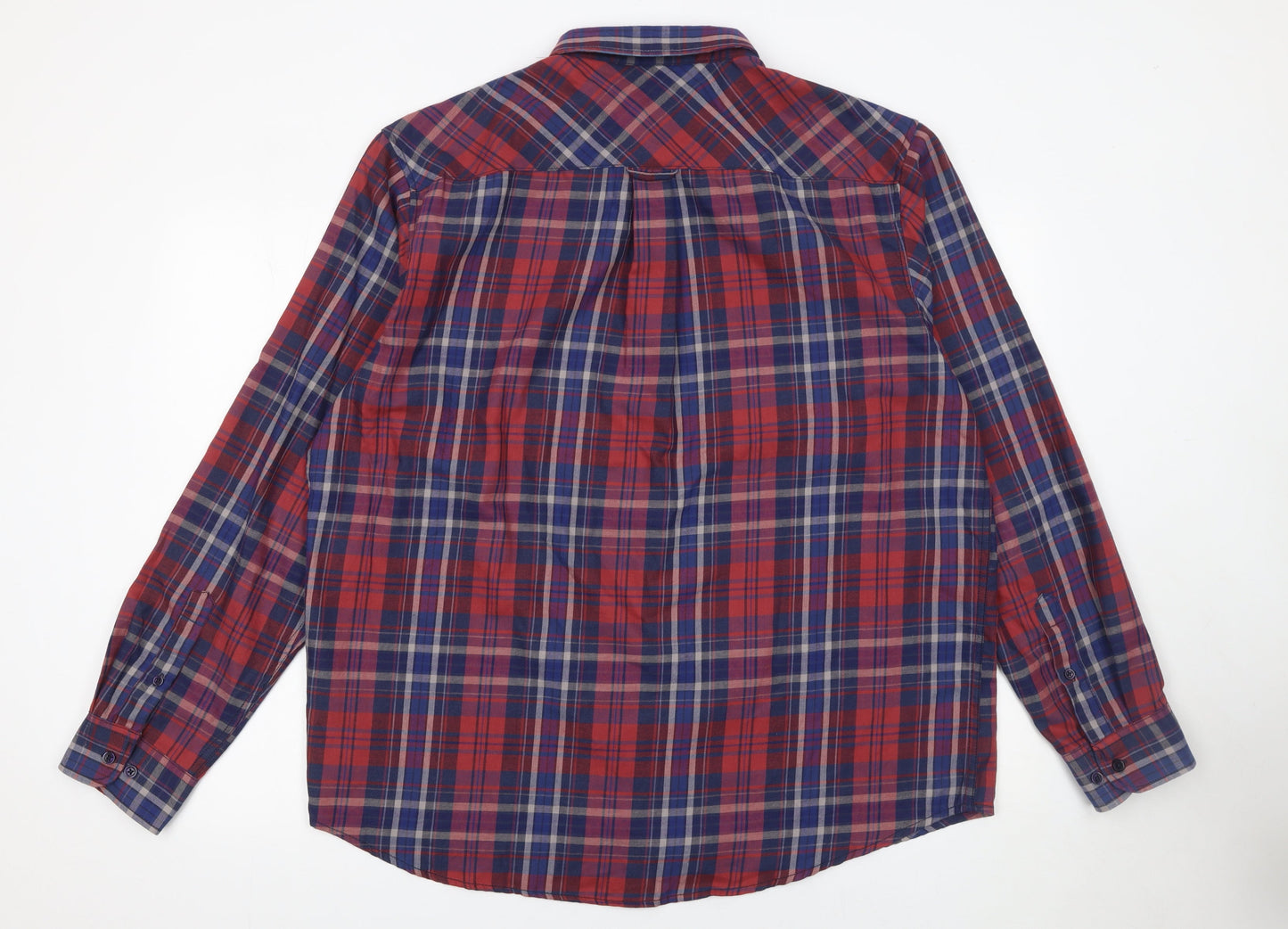 James Pringle Men’s Red Plaid Button-Down Long Sleeve Shirt XL