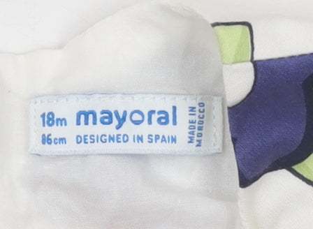 Mayoral Girls Multicoloured Floral A-Line Dress 18 Months