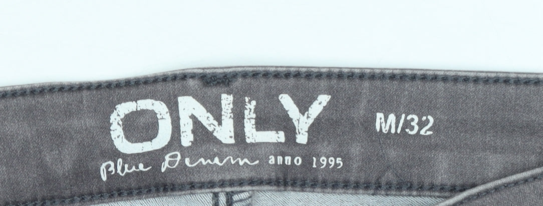 ONLY Women Grey Skinny Jeans M/32 Cotton Blend Stretch Denim