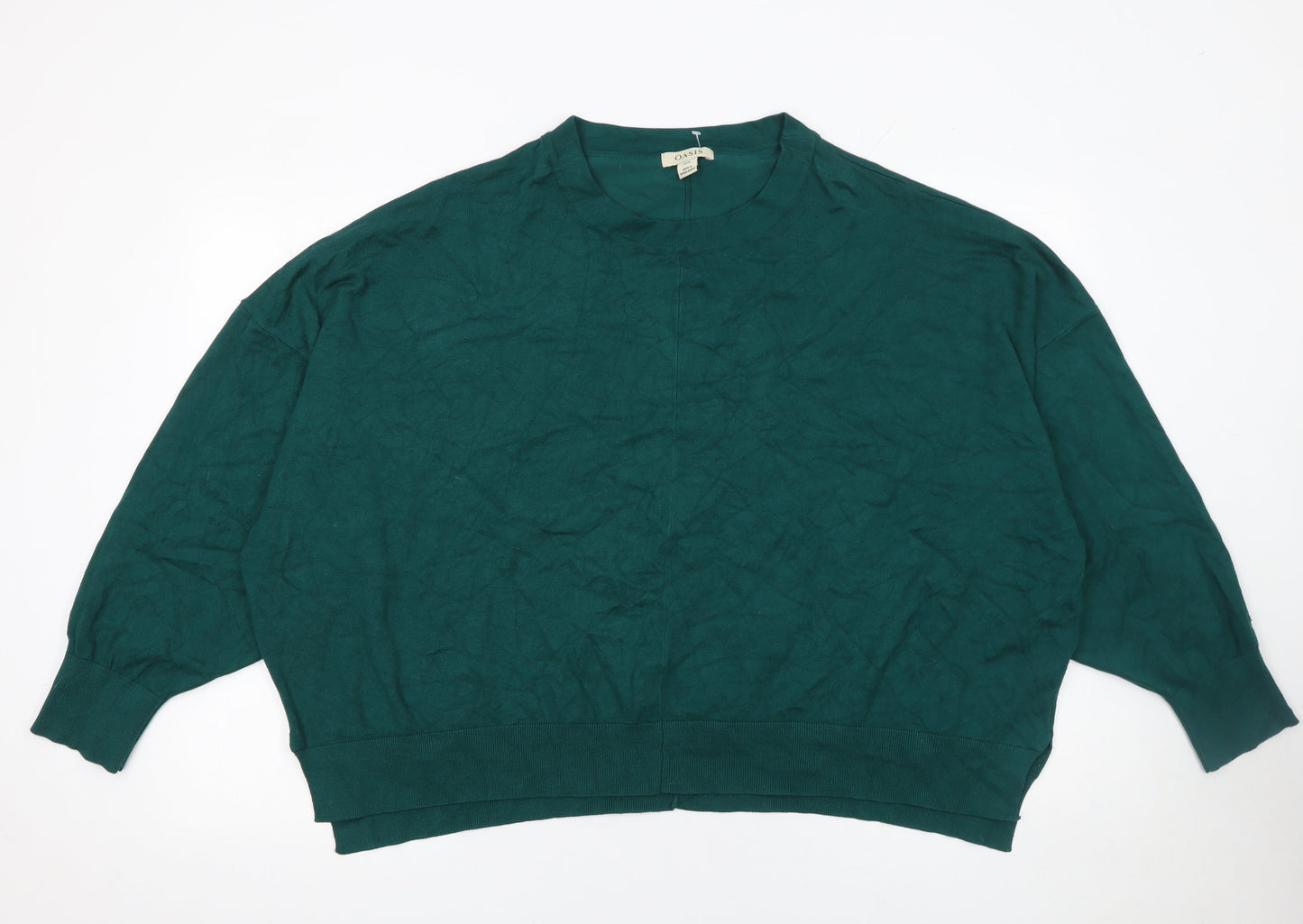 Oasis Women’s Green Crew Neck Relaxed Pullover Jumper 3XL