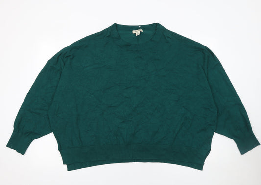 Oasis Women’s Green Crew Neck Relaxed Pullover Jumper 3XL