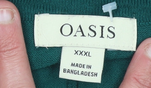 Oasis Women’s Green Crew Neck Relaxed Pullover Jumper 3XL