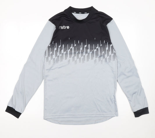 Mitre Men's Grey XS Long Sleeve Football Jersey Top
