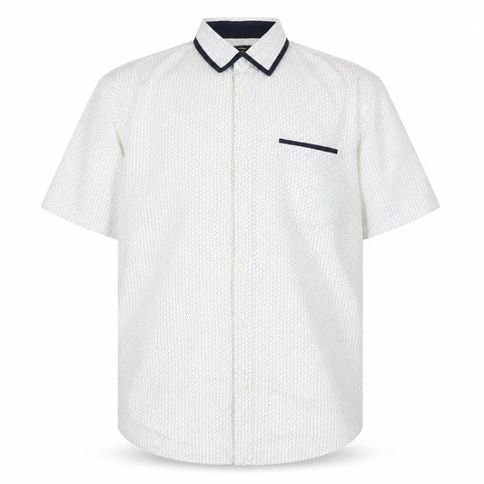 Dunnes Men's White Short Sleeve Regular Fit Cotton Shirt XL