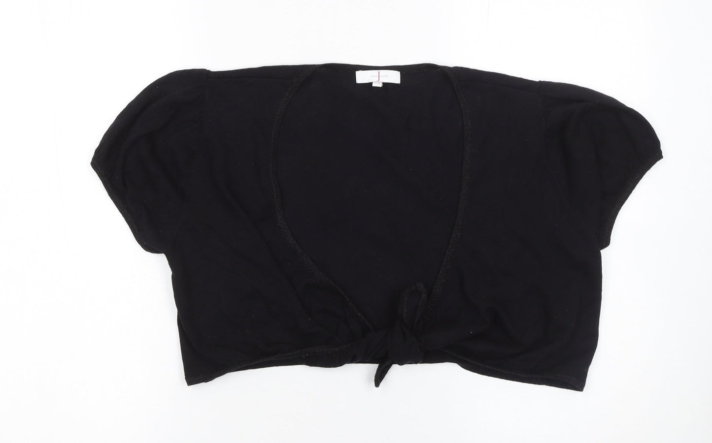 Jasper Conran Women's Black Cotton Shrug Size 14 V-Neck
