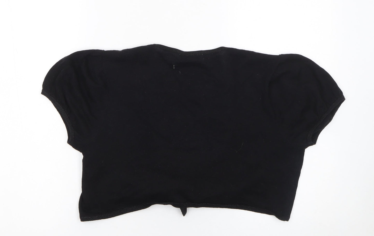 Jasper Conran Women's Black Cotton Shrug Size 14 V-Neck