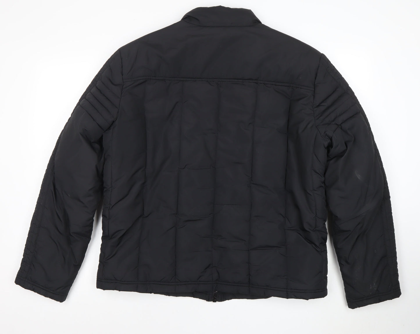 Kenneth Cole Reaction Men's Black L Puffer Jacket Winter Polyester Zip