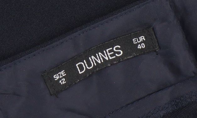 Dunnes Women’s Blue Polyester Straight Leg Trousers Size 12