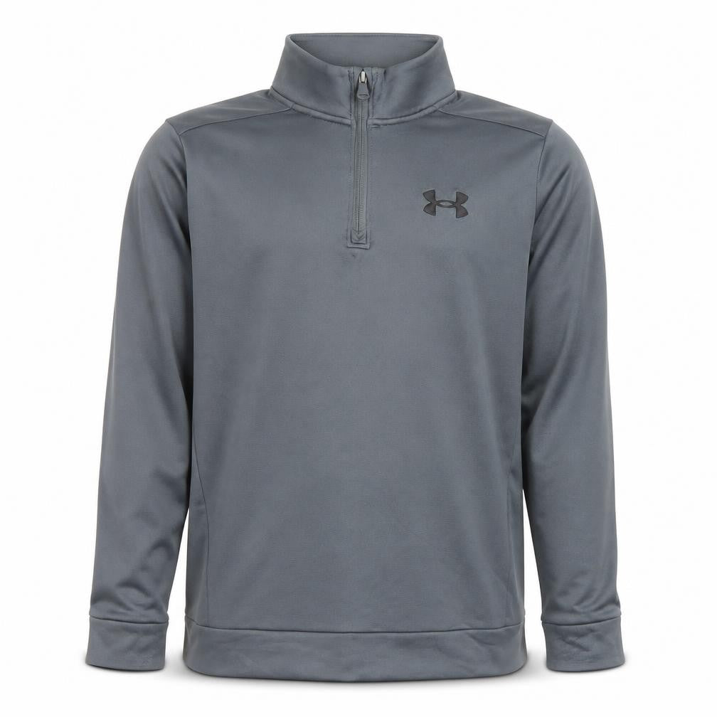 Under Armour Boys Grey 1/2 Zip Hoodie Medium Loose Fit Polyester