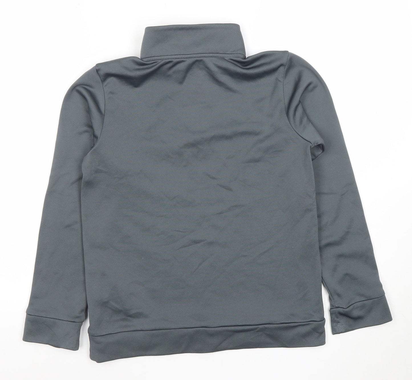 Under Armour Boys Grey 1/2 Zip Hoodie Medium Loose Fit Polyester
