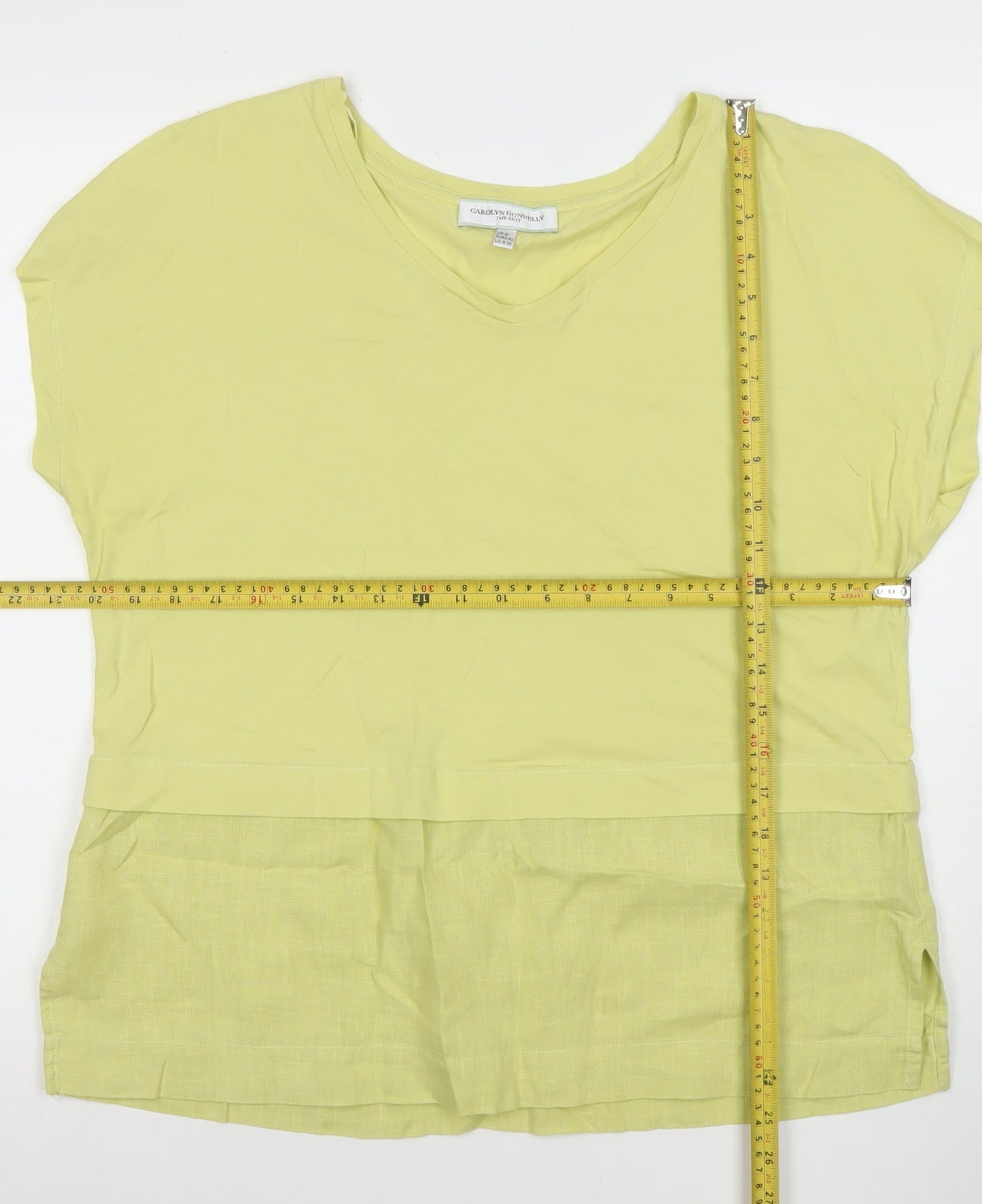 Carolyn Donnelly The Edit Women's Green Linen Blend Tunic Blouse Size M