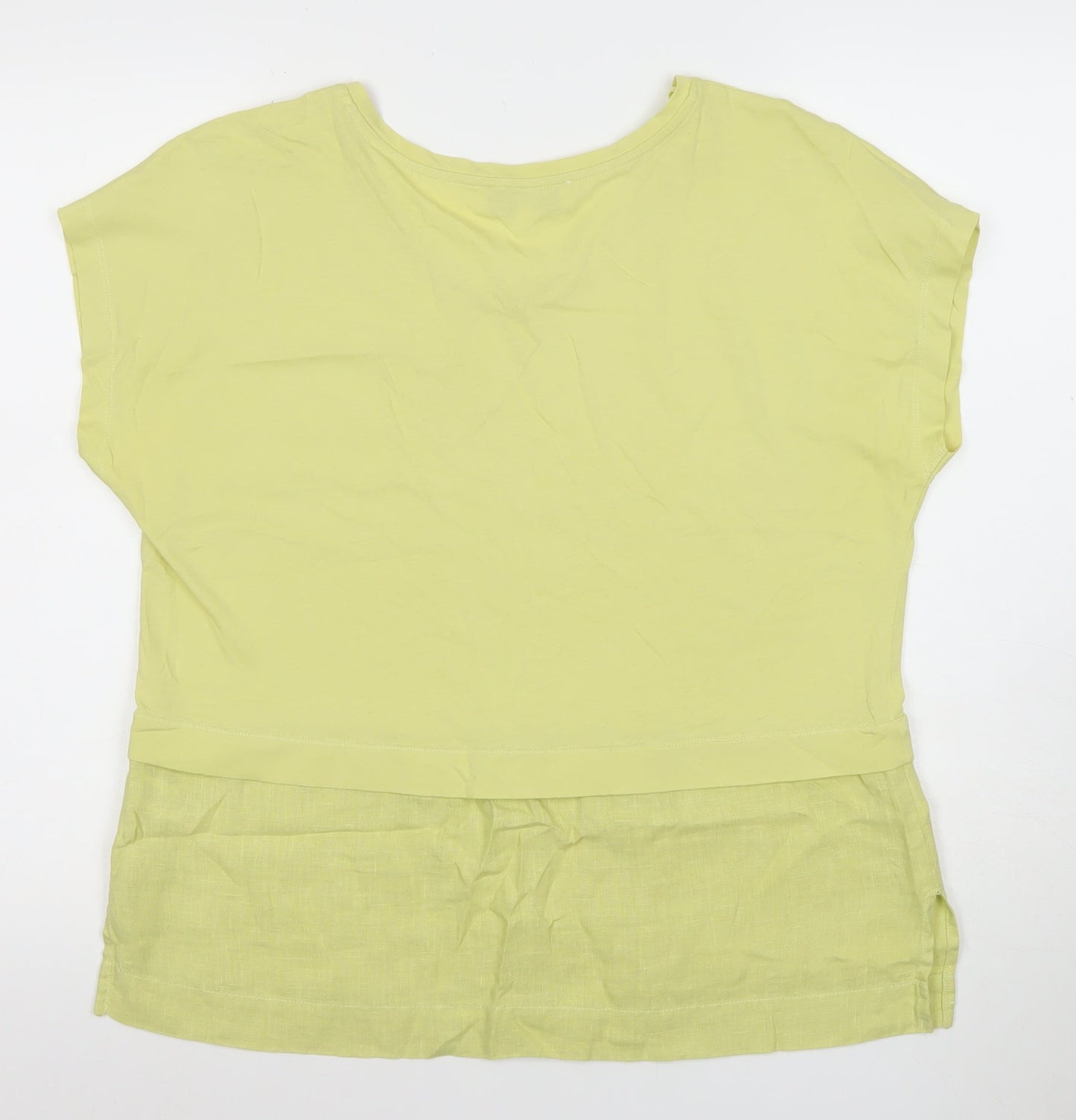 Carolyn Donnelly The Edit Women's Green Linen Blend Tunic Blouse Size M