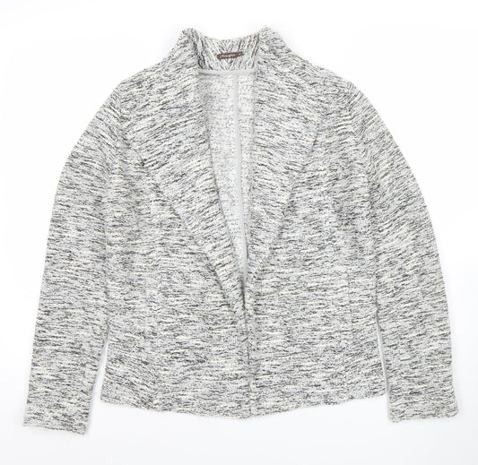 J.McLaughlin Women's Grey Knit Open Cardigan Size M Polyester Blend