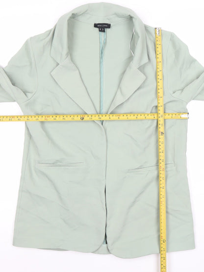 New Look Women’s Green Size 10 Single-Breasted Blazer Jacket