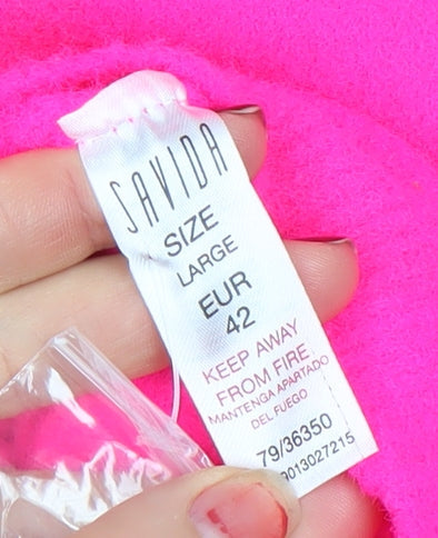 Savida Women’s Pink Button Detail Crew Neck Jumper Size 14
