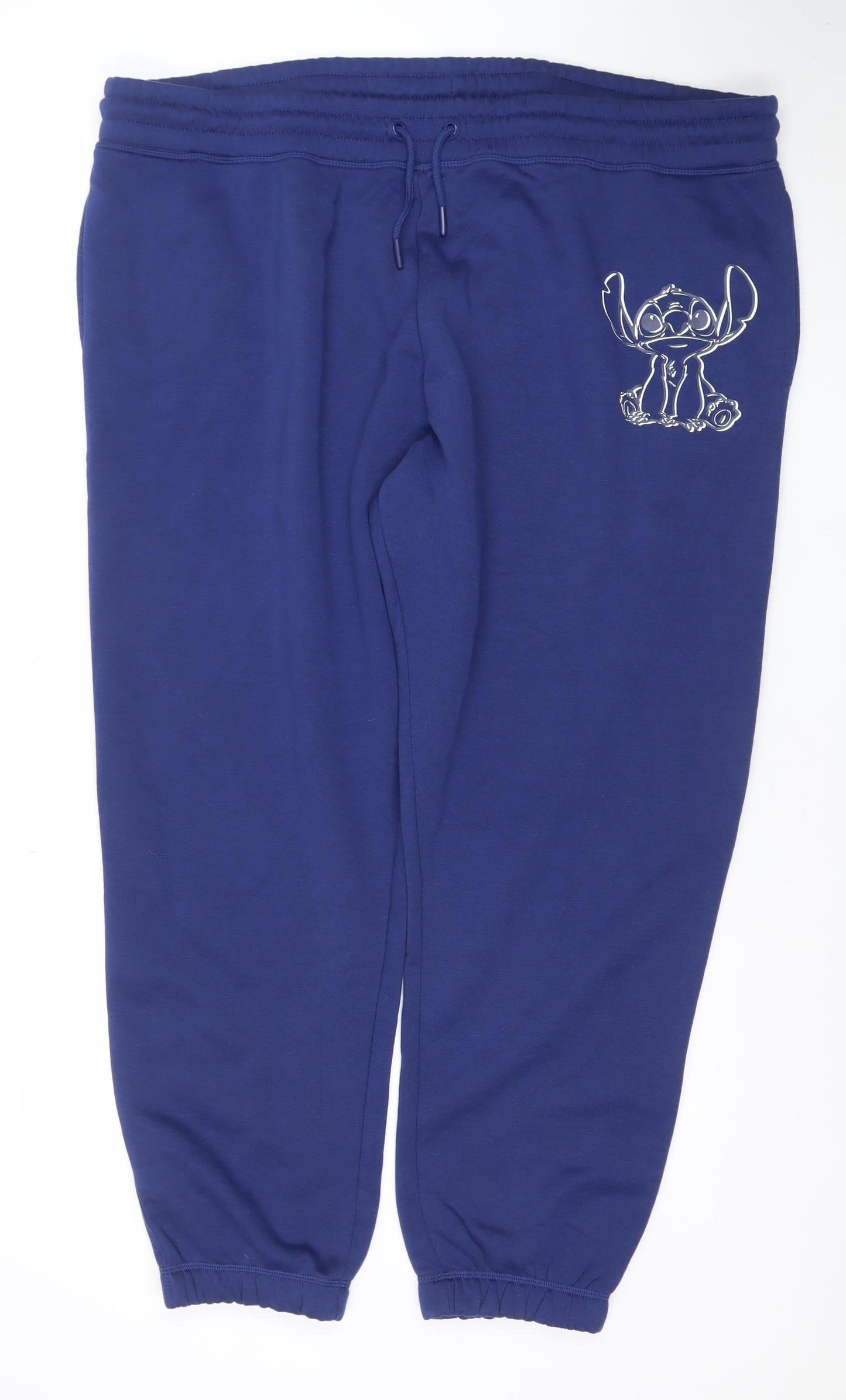 Primark Men Blue Stitch Jogger Trousers Size 2XL Fleece Comfort Fit