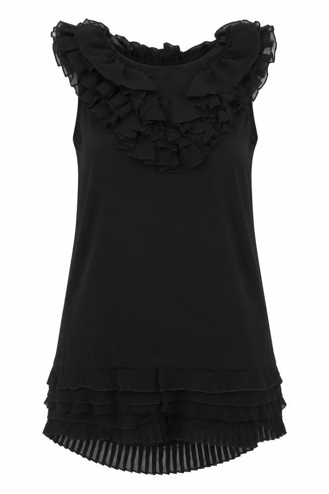 E-vie Women’s Black One Shoulder Ruffle Shift Dress Size 12
