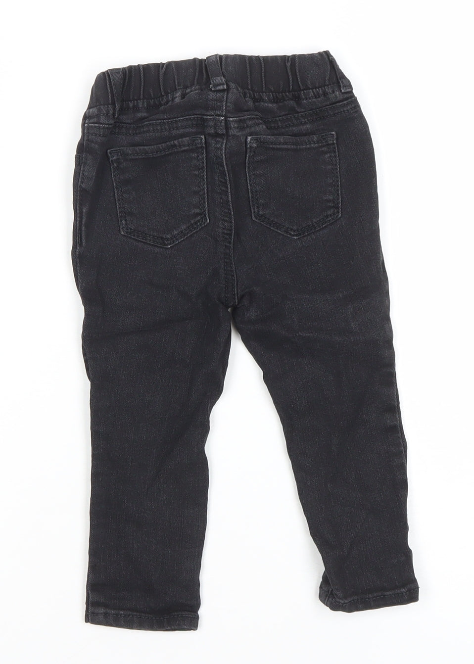 GAP Girls Black Denim Jegging Jeans 2 Years Elastic Waist Stretch