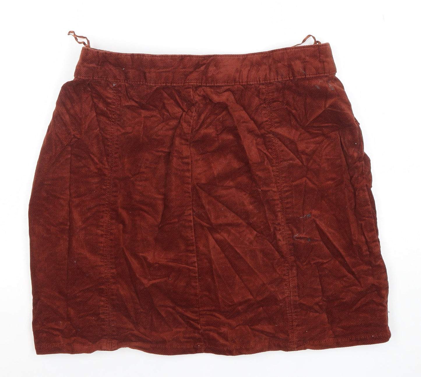 EDC Women’s Brown Corduroy Button Front Mini Skirt Size 10
