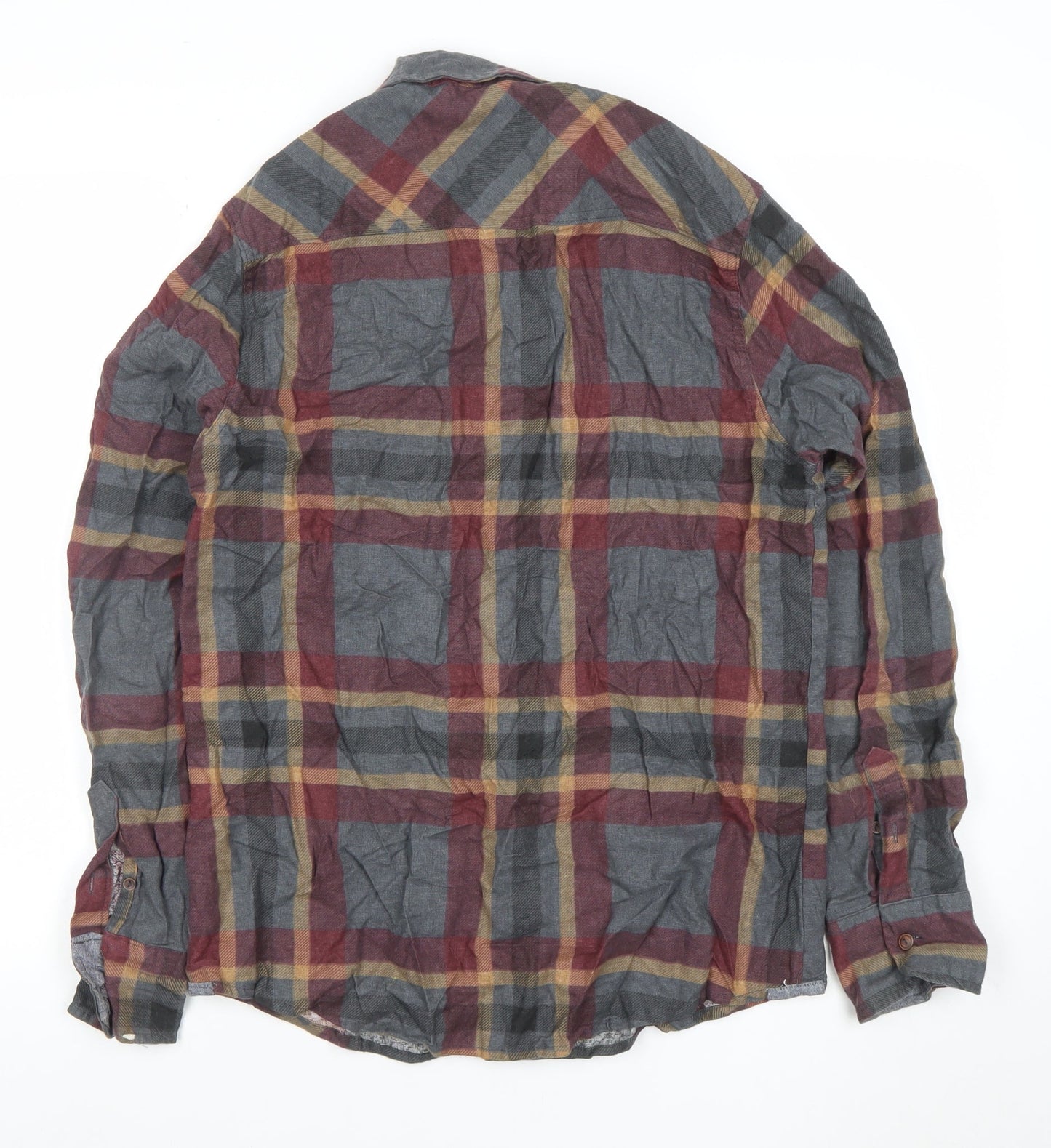 Brave Soul Men's Multicoloured Check Long Sleeve Cotton Shirt S