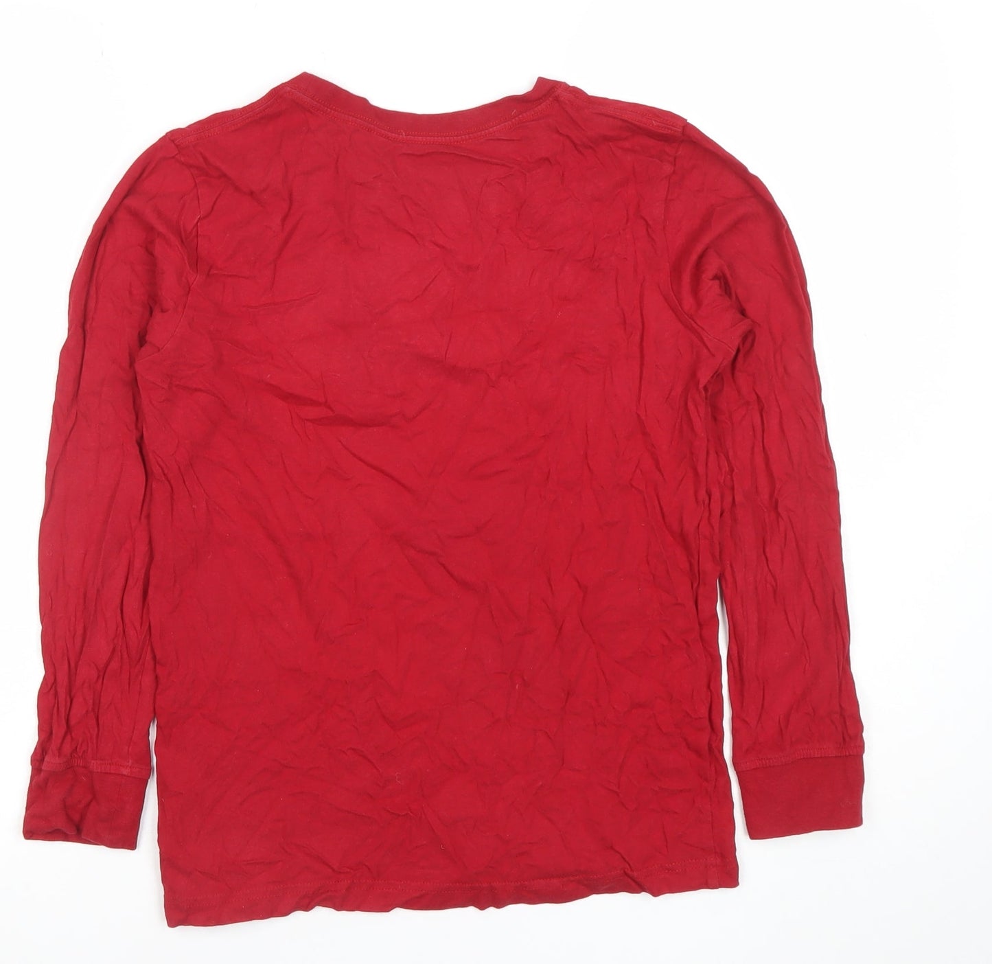 Levi's Boys Red Long Sleeve Logo T-Shirt Size 16 Years Cotton Crew Neck
