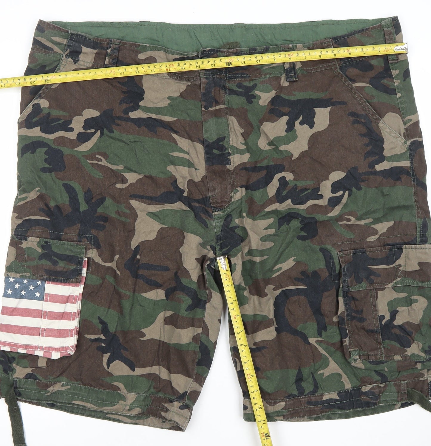 Brandit Men's Camouflage Cargo Shorts Green 7XL Cotton Military Style