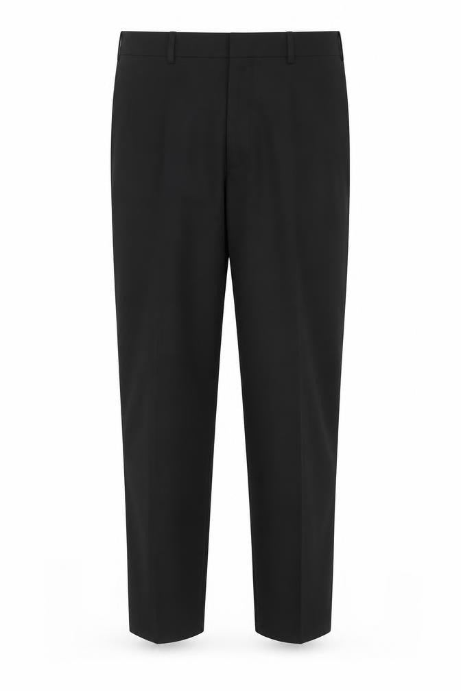 Selected Homme Men's Black Slim Tapered Trousers Size W34 L34 Polyester Blend