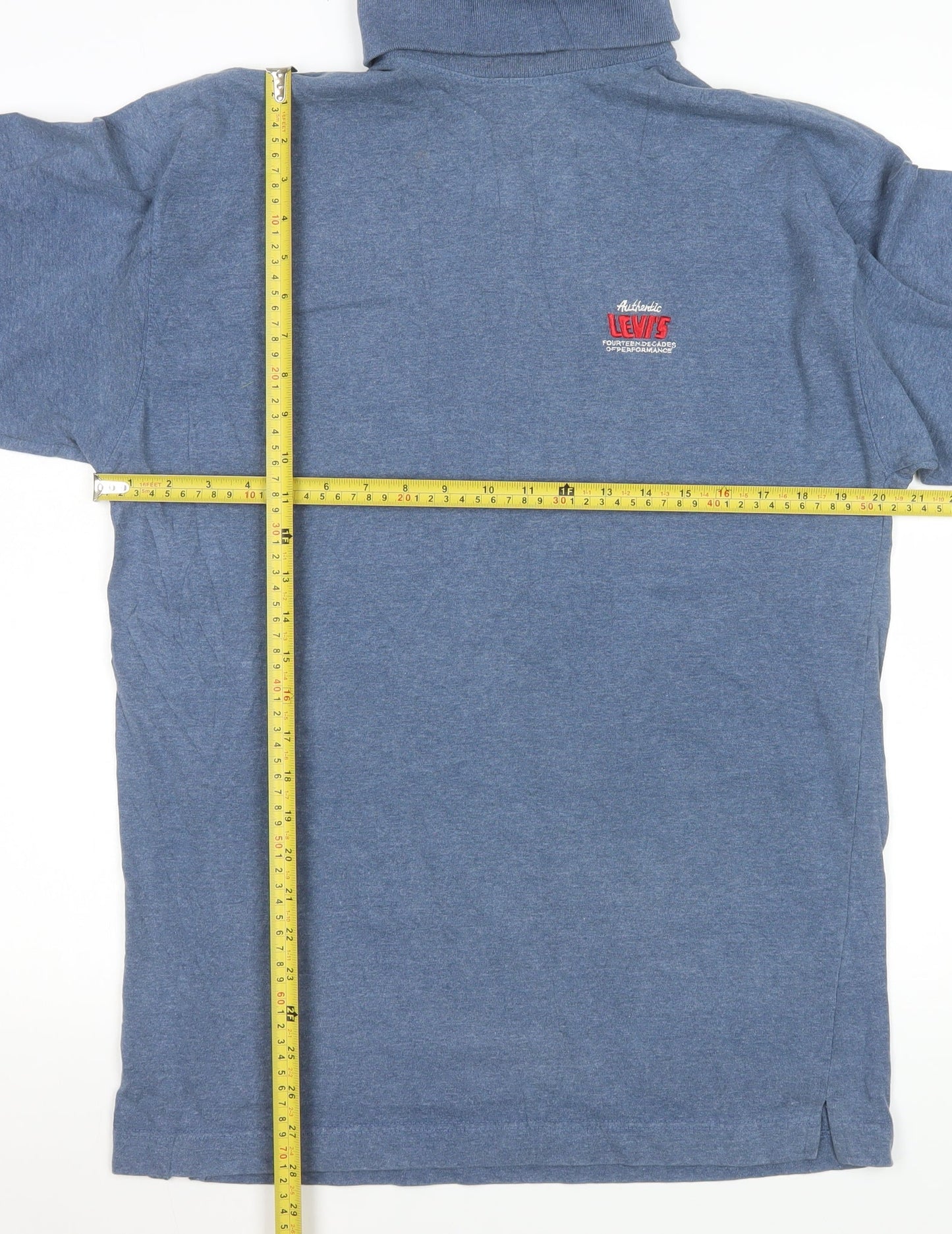 Levi's Men's Blue Long Sleeve Turtleneck Casual Shirt Size L