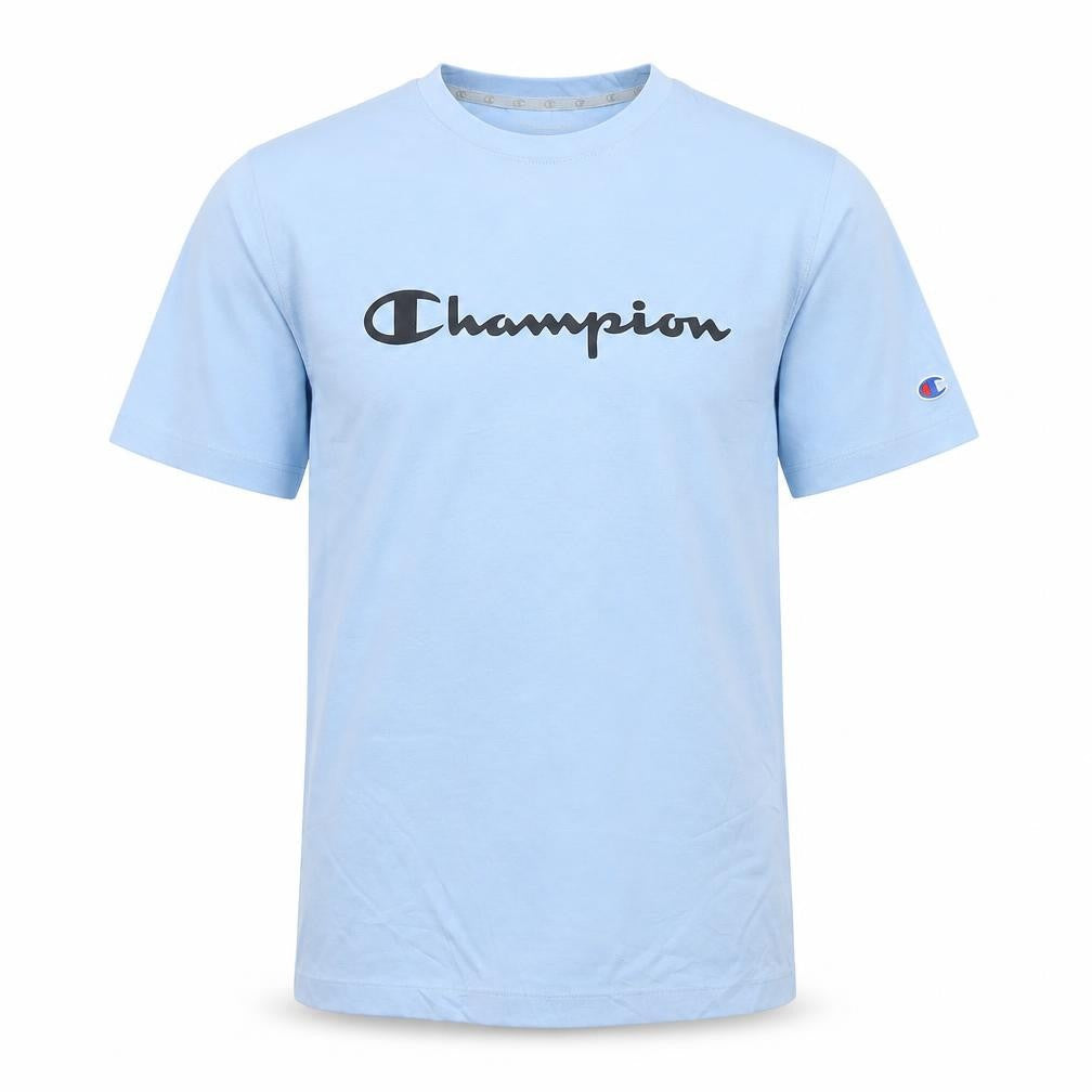 Champion Men's Blue Crew Neck Short Sleeve T-Shirt M