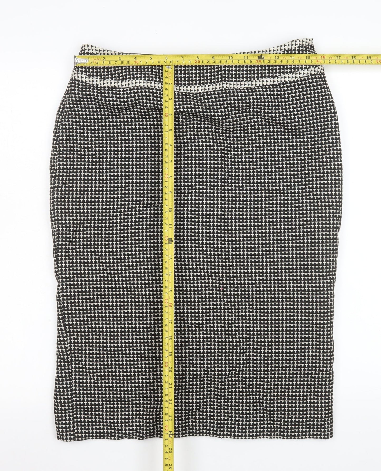 Next Women’s Black Houndstooth Pencil Skirt Size 12 Workwear