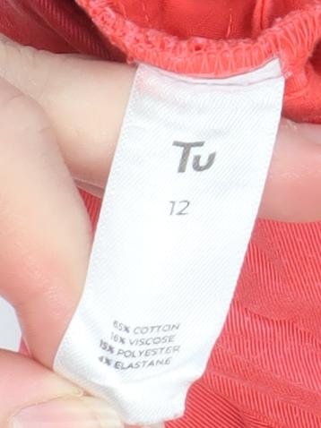 Tu Womens Pink Straight Stretch Jeans Size 12
