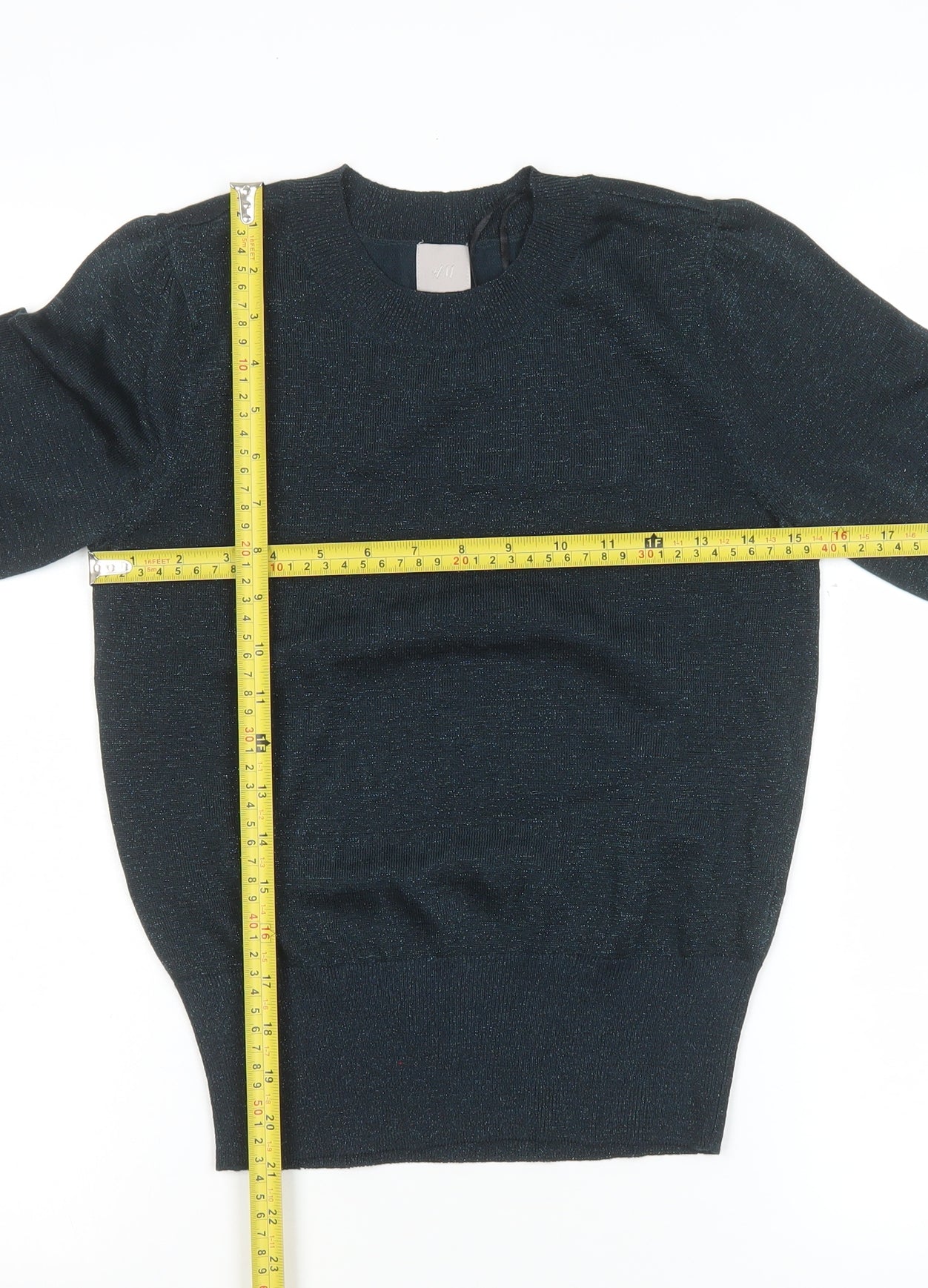 H&M Women’s Black XS Crew Neck Long Sleeve Knit Jumper
