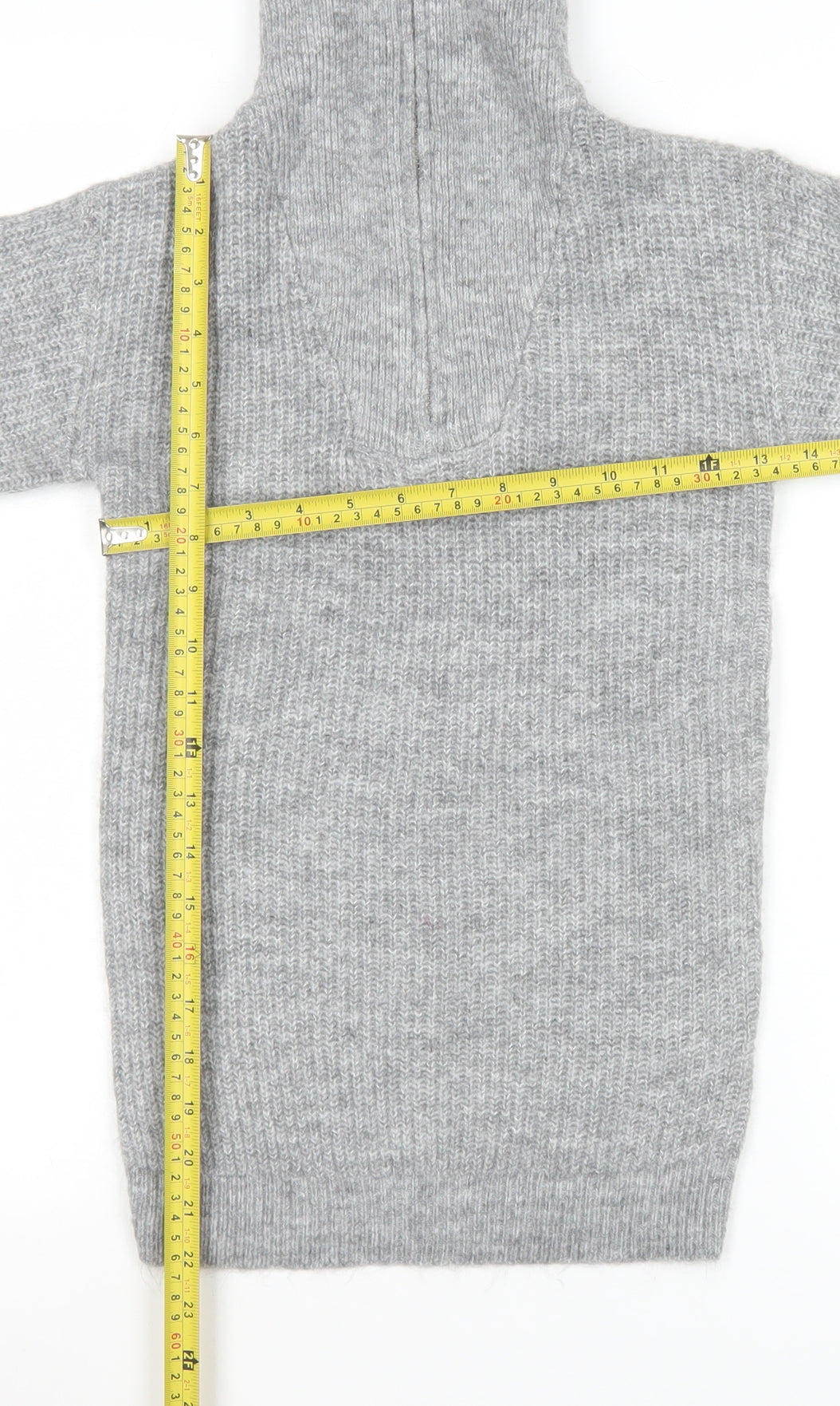 I Love Girlswear Grey Knit High Neck Pullover Sweatshirt Age 8 Years